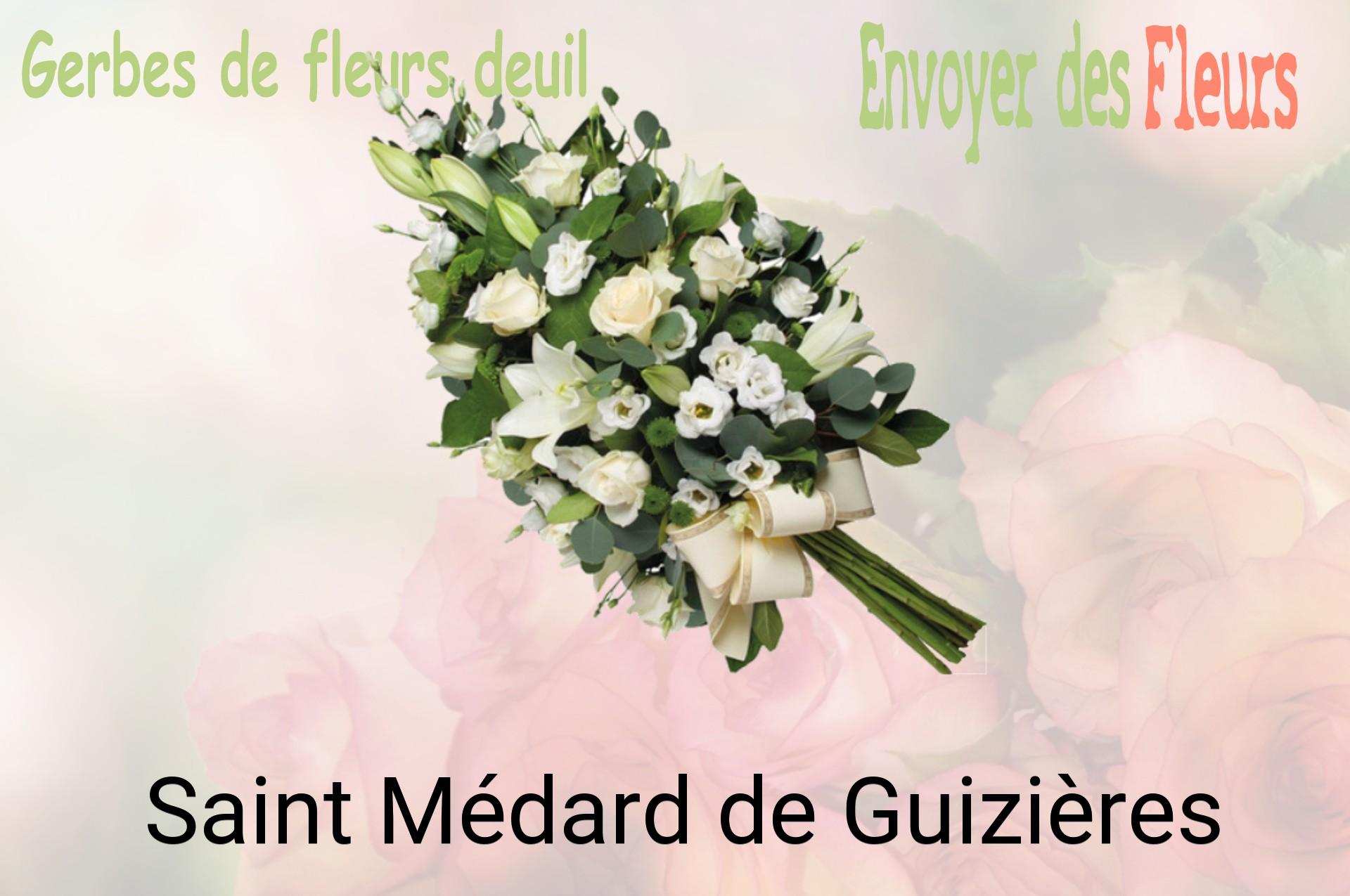 Gerbe de fleurs de deuil livrée à Saint-Médard-de-Guizières